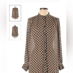 Richard Allan x H&M Band collar blouse size 10
